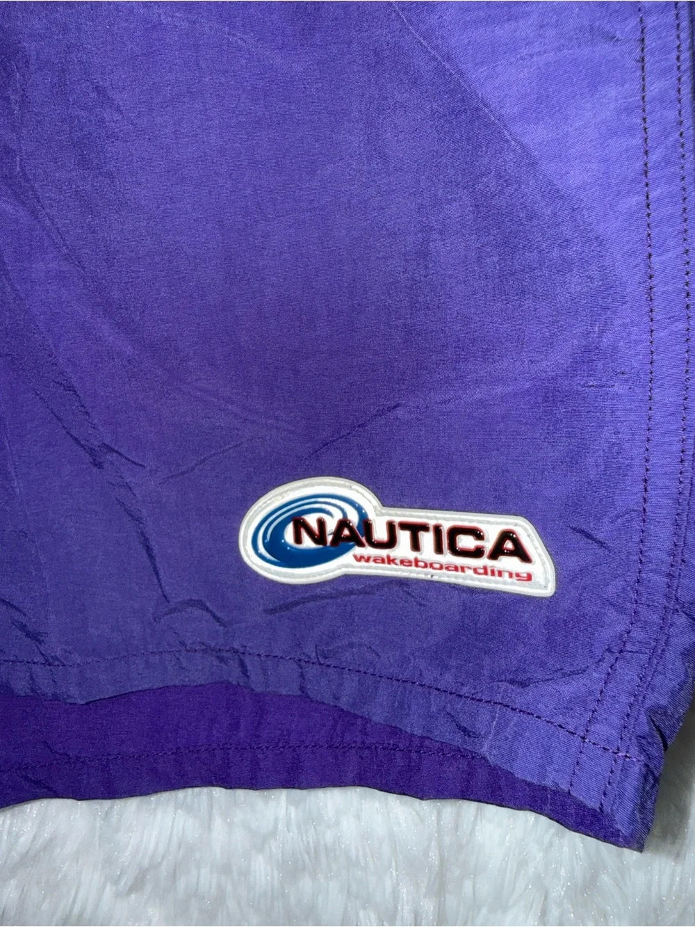 Vtg Y2K Nautica Swim Trunks Mens Hoochie Daddy Board Shorts 90s coded BeachRetro